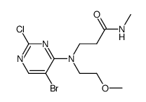3-[(5-bromo-2-chloro-pyrimidin-4-yl)-(2-methoxyethyl)amino]-N-methyl-propanamide Structure