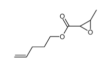 3-methyl-oxiranecarboxylic acid pent-4-enyl ester结构式