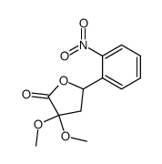 3,3-dimethoxy-5-(2-nitro-phenyl)-dihydro-furan-2-one结构式