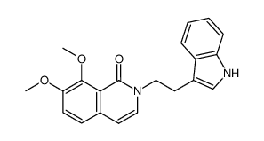 2-(2-indol-3-yl-ethyl)-7,8-dimethoxy-2H-isoquinolin-1-one结构式