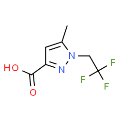 5-Methyl-1-(2,2,2-trifluoroethyl)-1H-pyrazole-3-carboxylic acid结构式