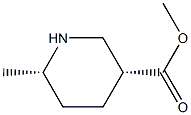 (3R,6S)-6-甲基哌啶-3-羧酸甲酯结构式