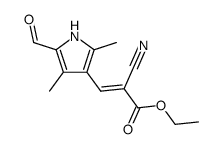 2-cyano-3-(5-formyl-2,4-dimethyl-pyrrol-3-yl)-propionic acid ethyl ester结构式
