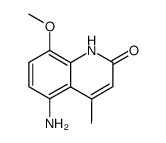 8-methoxy-4-methyl-5-amino-2(1H)-quinolone结构式