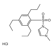1-methyl-3-(2,4,6-tripropylphenyl)sulfonyl-1,2-dihydroimidazol-1-ium,chloride Structure