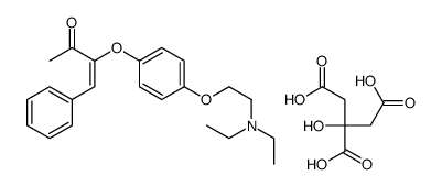 3-BUTEN-2-ONE, 3-(4-(2-(DIETHYLAMINO)ETHOXY)PHENOXY)-4-PHENYL-, CITRAT E (1:1), ( structure