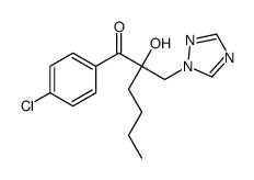 1-(4-chlorophenyl)-2-hydroxy-2-(1,2,4-triazol-1-ylmethyl)hexan-1-one Structure