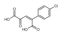 2-(4-chlorophenyl)-4-oxopent-2-enedioic acid结构式