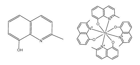 tetrakis(2-methyl-8-quinolinolato)thorium(IV) * 2-methyl-8-quinolinol结构式