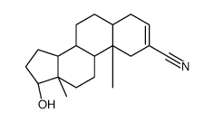 17β-Hydroxy-5α-androst-2-ene-2-carbonitrile结构式