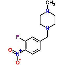 1-(3-Fluoro-4-nitrobenzyl)-4-methylpiperazine Structure