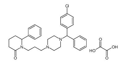 1-[3-[4-[(4-chlorophenyl)-phenylmethyl]piperazin-1-yl]propyl]-6-phenylpiperidin-2-one,oxalic acid Structure