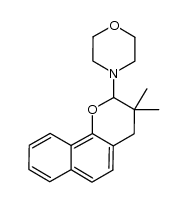 3,3-dimethyl-2-morpholino-3,4-dihydro-2H-naphtho[1,2-b]pyran Structure