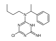 2-N-butyl-6-chloro-2-N-(1-phenylethyl)-1,3,5-triazine-2,4-diamine结构式