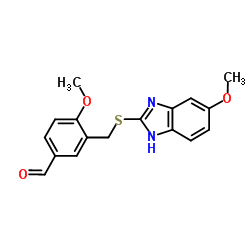 4-Methoxy-3-{[(5-methoxy-1H-benzimidazol-2-yl)sulfanyl]methyl}benzaldehyde picture