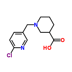 1-[(6-Chloro-3-pyridinyl)methyl]-3-piperidinecarboxylic acid结构式