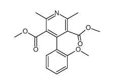 Dimethyl 4-(2-methoxyphenyl)-2,6-dimethylpyridine-3,5-dicarboxylate结构式