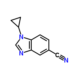 1-Cyclopropyl-1H-benzimidazole-5-carbonitrile结构式