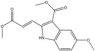 methyl (E)-5-methoxy-2-(3-methoxy-3-oxoprop-1-en-1-yl)-1H-indole-3-carboxylate Structure