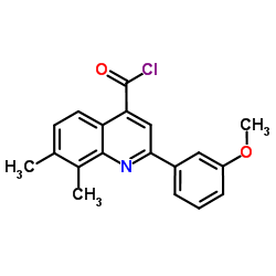2-(3-Methoxyphenyl)-7,8-dimethyl-4-quinolinecarbonyl chloride结构式