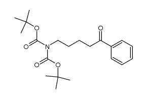 di-tert-butyl (N-(5-phenyl-5-oxopentyl)imino)dimethanoate结构式