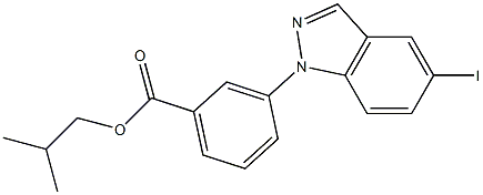 isobutyl 3-(5-iodo-1H-indazol-1-yl)benzoate Structure