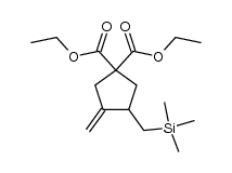 diethyl 3-(trimethylsilyl)methyl-4-methylenecyclopentane-1,1-dicarboxylate Structure