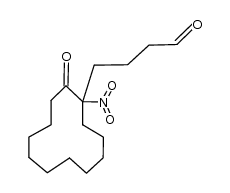 4-(1-Nitro-2-oxocyclododec-1-yl)butanal结构式