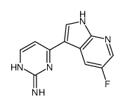 4-(5-Fluoro-1H-pyrrolo[2,3-b]pyridin-3-yl)-2-pyrimidinamine Structure