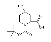 (2R,4S)-1-Boc-4-hydroxypiperidine-2-carboxylic acid结构式