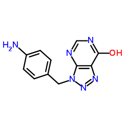 3-(4-Aminobenzyl)-3,4-dihydro-7H-[1,2,3]triazolo[4,5-d]pyrimidin-7-one结构式