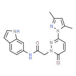 2-[3-(3,5-dimethyl-1H-pyrazol-1-yl)-6-oxopyridazin-1(6H)-yl]-N-(1H-indol-6-yl)acetamide Structure