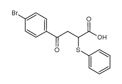 2-phenylmercapto-3-(4-bromobenzoyl)propionic acid结构式