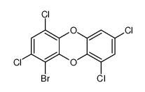 1-bromo-2,4,7,9-tetrachlorodibenzo-p-dioxin结构式