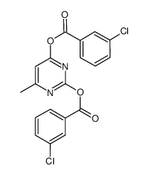 6-methyl-2,4-pyrimidin-diyl di(3-chlorobenzoate) Structure