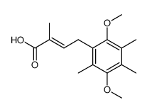 (E)-4-(2,5-dimethoxy-3,4,6-trimethylphenyl)-2-methylbut-2-enoic acid结构式