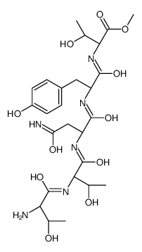 methyl (2S,3R)-2-[[(2S)-2-[[(2S)-4-amino-2-[[(2S,3R)-2-[[(2S,3R)-2-amino-3-hydroxybutanoyl]amino]-3-hydroxybutanoyl]amino]-4-oxobutanoyl]amino]-3-(4-hydroxyphenyl)propanoyl]amino]-3-hydroxybutanoate结构式