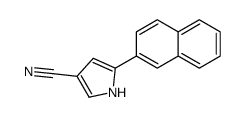 5-naphthalen-2-yl-1H-pyrrole-3-carbonitrile结构式