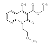 Ethyl 4-hydroxy-1-(2-methoxyethyl)-2-oxo-1,2-dihydro-1,8-naphthyridine-3-carboxylate Structure