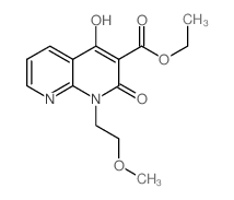 Ethyl 4-hydroxy-1-(2-methoxyethyl)-2-oxo-1,2-dihydro-1,8-naphthyridine-3-carboxylate structure