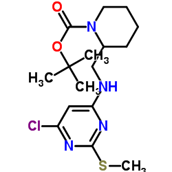 tert-butyl 2-[[(6-chloro-2-methylsulfanyl-pyrimidin-4-yl)amino]methyl]piperidine-1-carboxylate图片