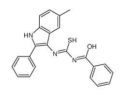 N-[(5-methyl-2-phenyl-1H-indol-3-yl)carbamothioyl]benzamide结构式