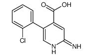 2-amino-5-(2-chlorophenyl)pyridine-4-carboxylic acid结构式