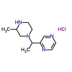 2-[1-(3-Methyl-1-piperazinyl)ethyl]pyrazine hydrochloride (1:1)结构式