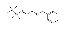 (R)-3-<(tert-butyldimethylsilyl)oxy>-4-(benzyloxy)but-1-yne Structure