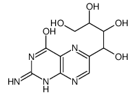 2-amino-4-hydroxy-6-(1,2,3,4-tetrahydroxybutyl)pteridine Structure