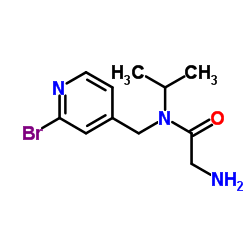 N-[(2-Bromo-4-pyridinyl)methyl]-N-isopropylglycinamide结构式