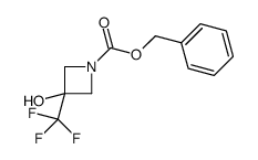 benzyl 3-hydroxy-3-(trifluoromethyl)azetidine-1-carboxylate结构式