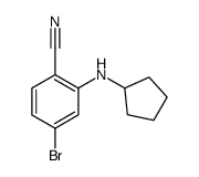 4-Bromo-2-(cyclopentylamino)benzonitrile结构式