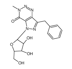 7-benzyl-5-[(2R,3R,4S,5R)-3,4-dihydroxy-5-(hydroxymethyl)oxolan-2-yl]-3-methylpyrazolo[4,3-d]triazin-4-one结构式